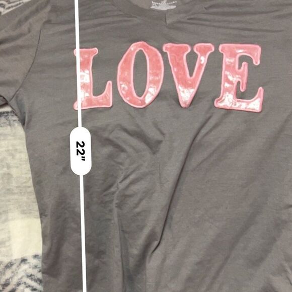 Bobbie Brooks Sleepwear Set - XL - Gray & Pink - "LOVE" - Picture 13 of 13